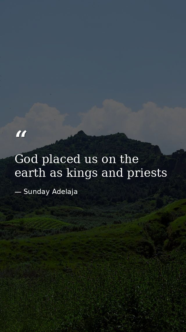 God placed us on the earth as kings and priests — Sunday Adelaja