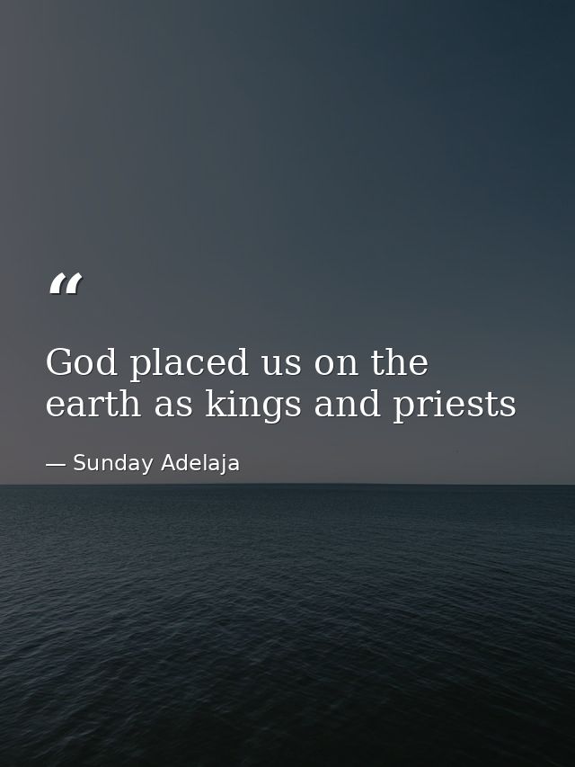 God placed us on the earth as kings and priests — Sunday Adelaja