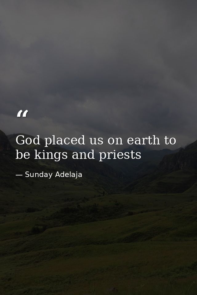 God placed us on earth to be kings and priests — Sunday Adelaja