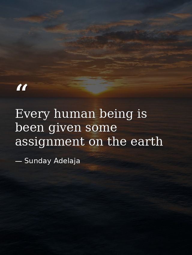 Every human being is been given some assignment on the earth — Sunday Adelaja