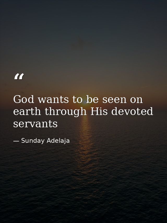 God wants to be seen on earth through His devoted servants — Sunday Adelaja
