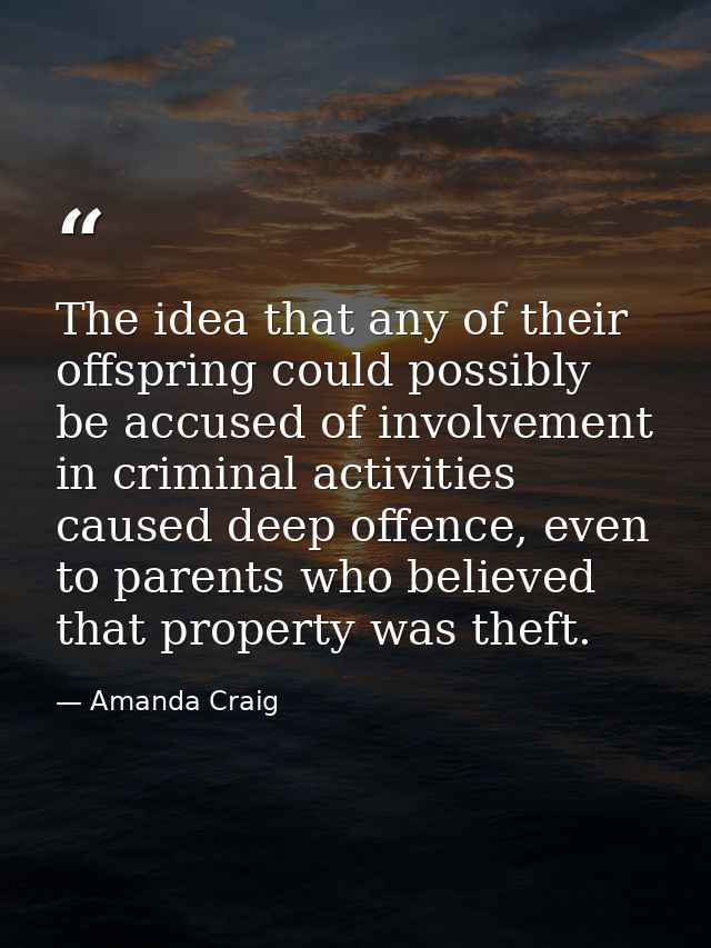 The idea that any of their offspring could possibly be accused of involvement in criminal activities caused deep offence — Amanda Craig