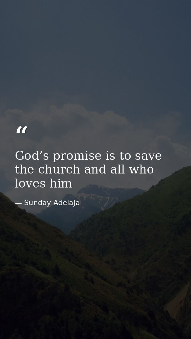God’s promise is to save the church and all who loves him — Sunday Adelaja