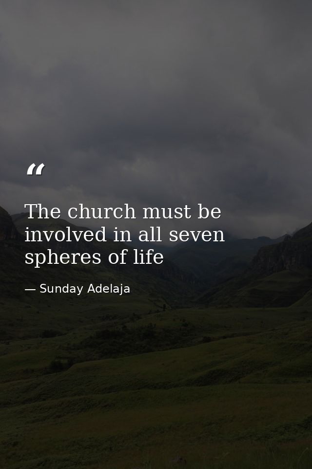 The church must be involved in all seven spheres of life — Sunday Adelaja