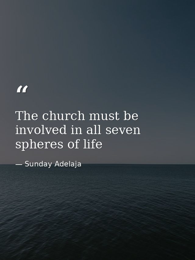 The church must be involved in all seven spheres of life — Sunday Adelaja