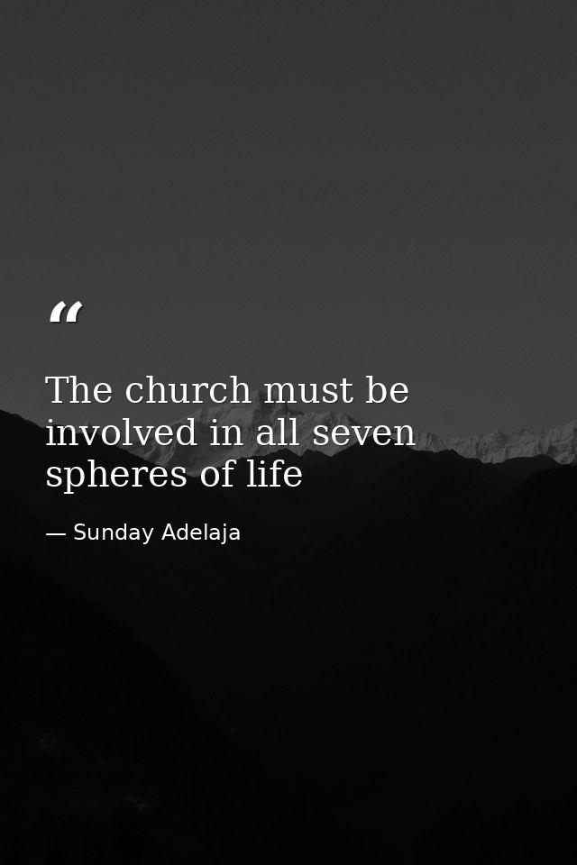 The church must be involved in all seven spheres of life — Sunday Adelaja