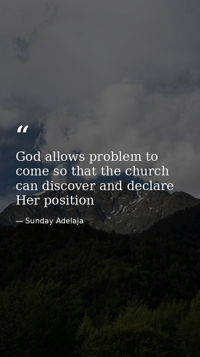 God allows problem to come so that the church can discover and declare Her position — Sunday Adelaja