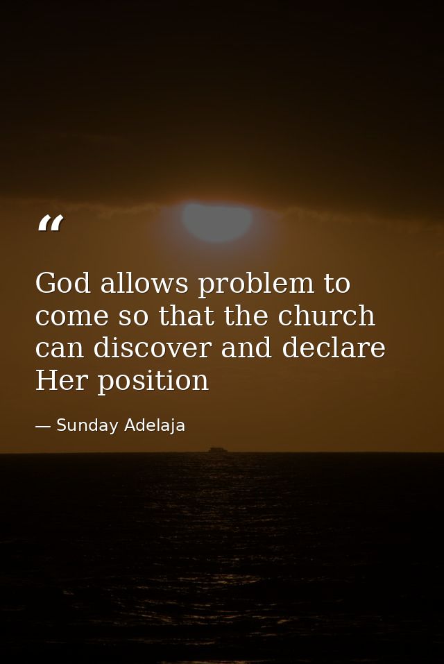 God allows problem to come so that the church can discover and declare Her position — Sunday Adelaja
