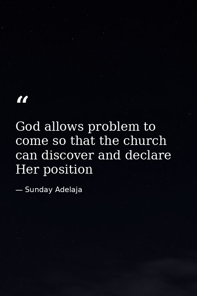God allows problem to come so that the church can discover and declare Her position — Sunday Adelaja