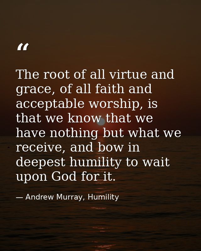 The root of all virtue and grace, of all faith and acceptable worship, is that we know that we have nothing but what we  — Andrew Murray, Humility