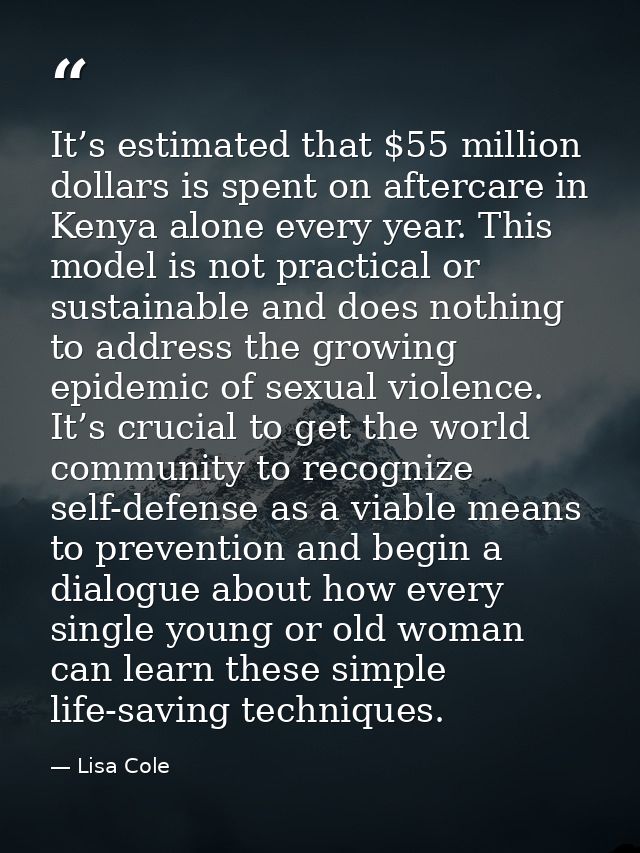 It’s estimated that $55 million dollars is spent on aftercare in Kenya alone every year. This model is not practical or  — Lisa Cole