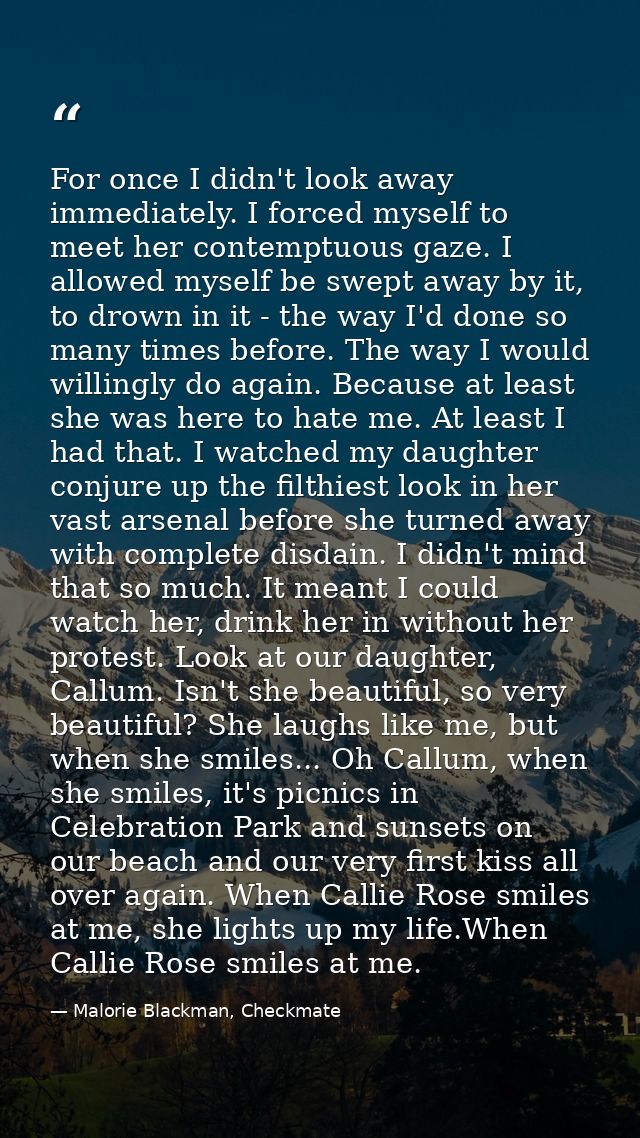 For once I didn't look away immediately. I forced myself to meet her contemptuous gaze. I allowed myself be swept away b — Malorie Blackman, Checkmate