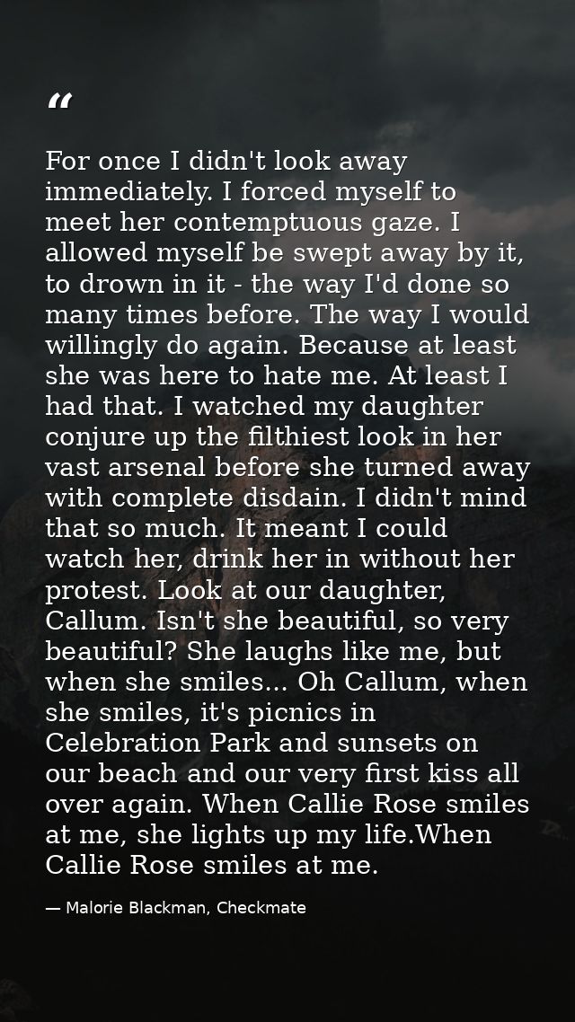 For once I didn't look away immediately. I forced myself to meet her contemptuous gaze. I allowed myself be swept away b — Malorie Blackman, Checkmate
