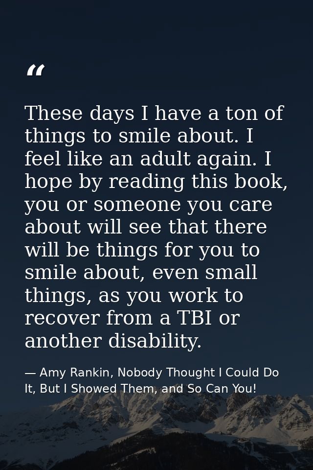 These days I have a ton of things to smile about. I feel like an adult again. I hope by reading this book, you or someon — Amy Rankin, Nobody Thought I Could Do It, But I Showed Them, and So Can You!
