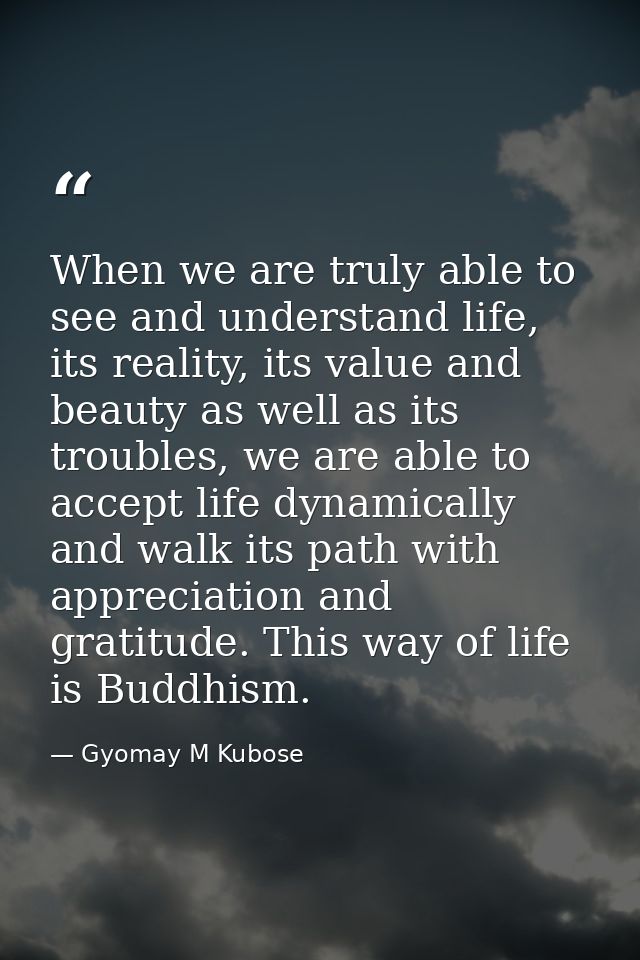 When we are truly able to see and understand life, its reality, its value and beauty as well as its troubles, we are abl — Gyomay M Kubose