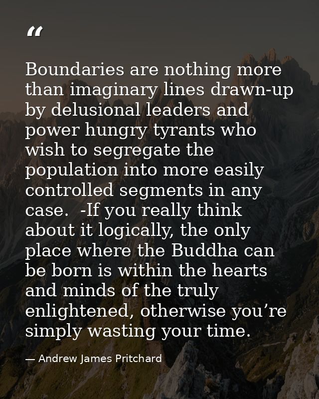 Boundaries are nothing more than imaginary lines drawn-up by delusional leaders and power hungry tyrants who wish to seg — Andrew James Pritchard