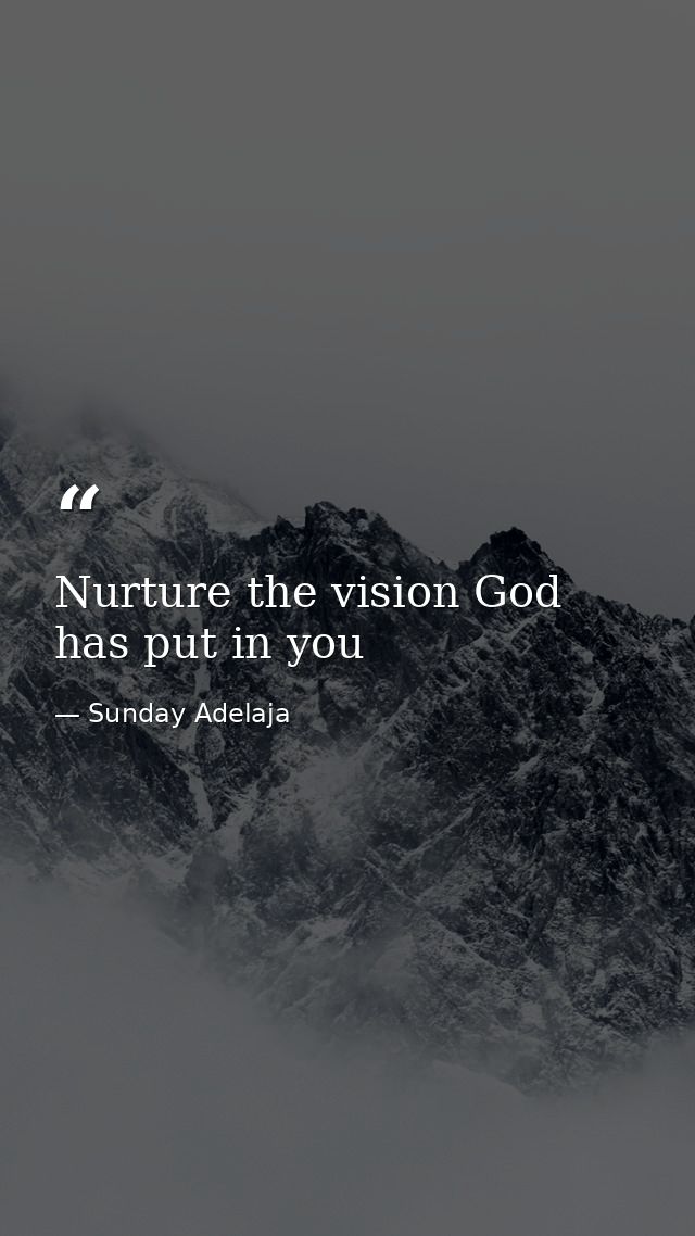 Nurture the vision God has put in you — Sunday Adelaja