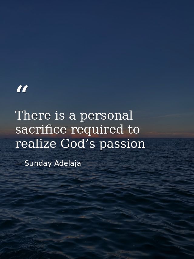 There is a personal sacrifice required to realize God’s passion — Sunday Adelaja