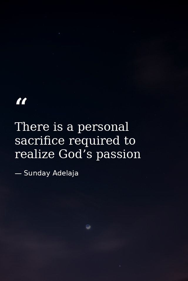 There is a personal sacrifice required to realize God’s passion — Sunday Adelaja