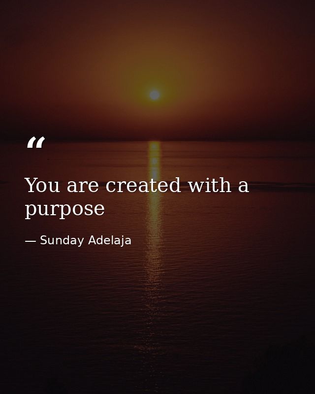 You are created with a purpose — Sunday Adelaja