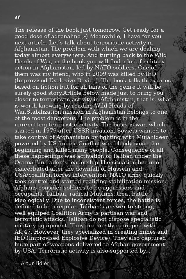 The release of the book just tomorrow. Get ready for a good dose of adrenaline ;-) Meanwhile, I have for you next articl — Artur Fidler