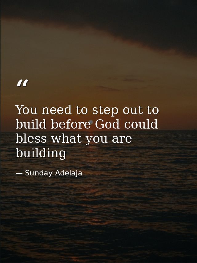 You need to step out to build before God could bless what you are building — Sunday Adelaja