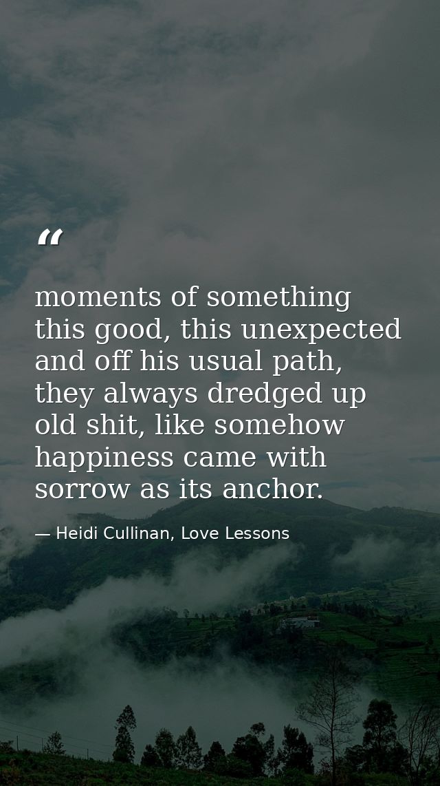 moments of something this good, this unexpected and off his usual path, they always dredged up old shit, like somehow ha — Heidi Cullinan, Love Lessons