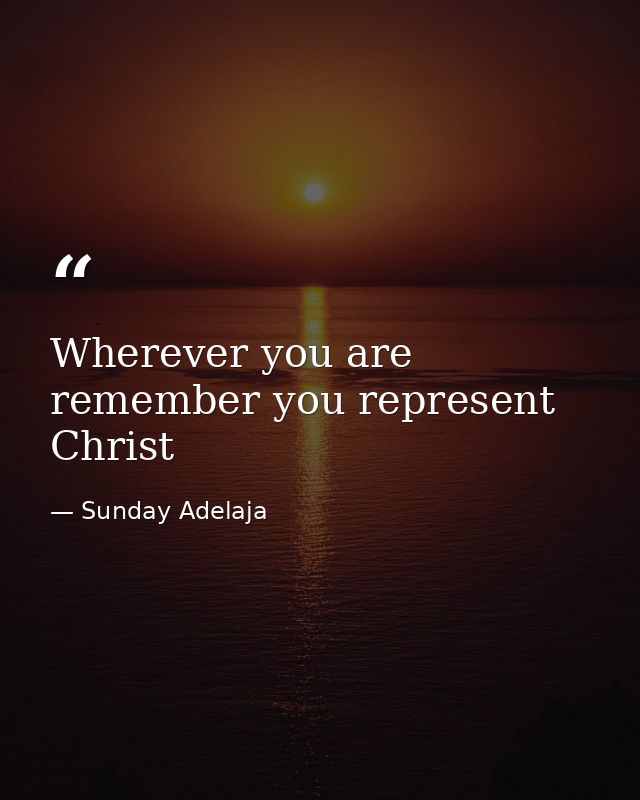 Wherever you are remember you represent Christ — Sunday Adelaja