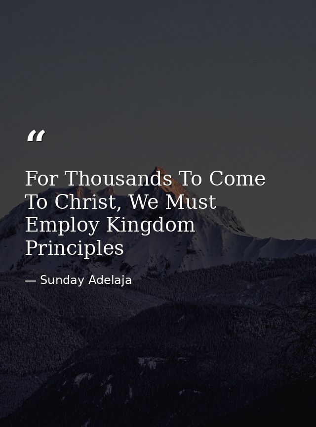 For Thousands To Come To Christ, We Must Employ Kingdom Principles — Sunday Adelaja