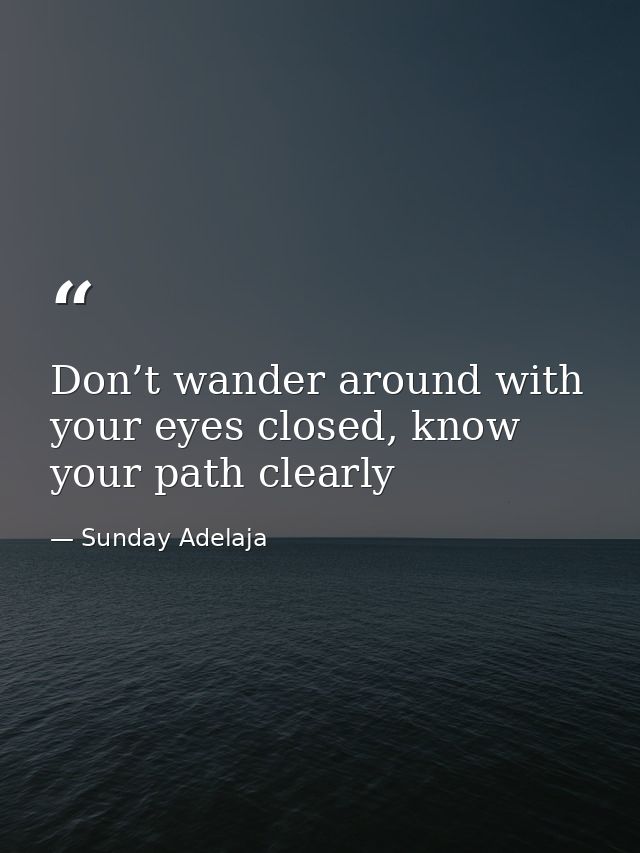 Don’t wander around with your eyes closed, know your path clearly — Sunday Adelaja