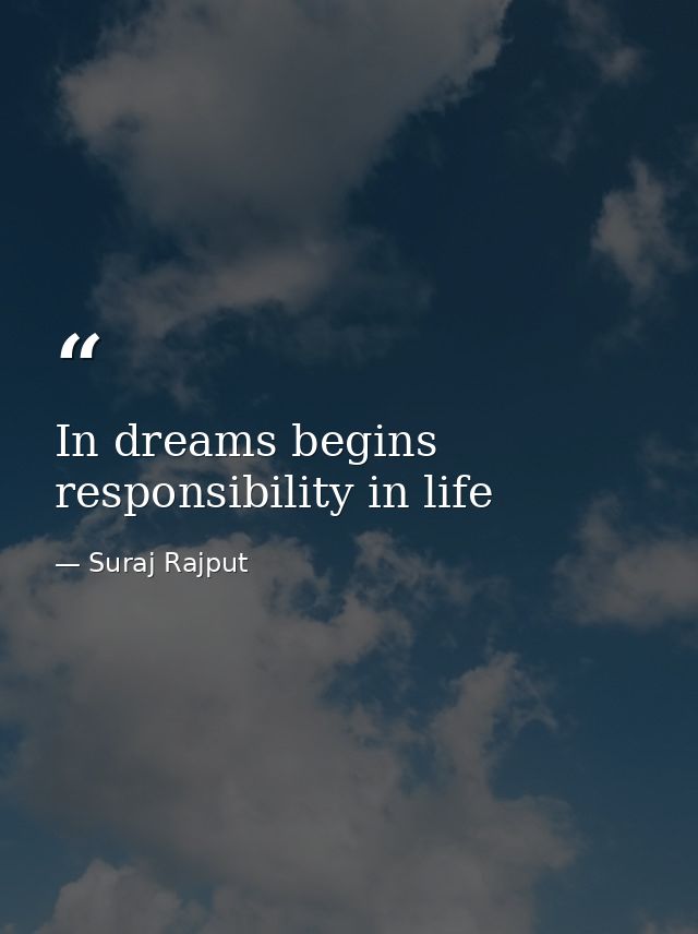 In dreams begins responsibility in life — Suraj Rajput