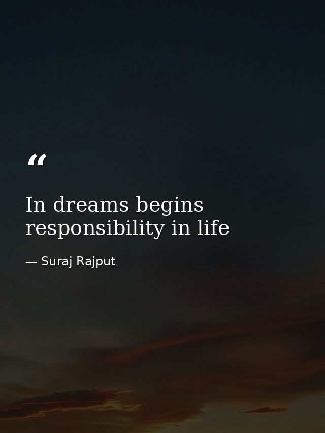In dreams begins responsibility in life — Suraj Rajput