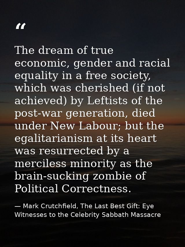 The dream of true economic, gender and racial equality in a free society, which was cherished (if not achieved) by Lefti — Mark Crutchfield, The Last Best Gift: Eye Witnesses to the Celebrity Sabbath Massacre