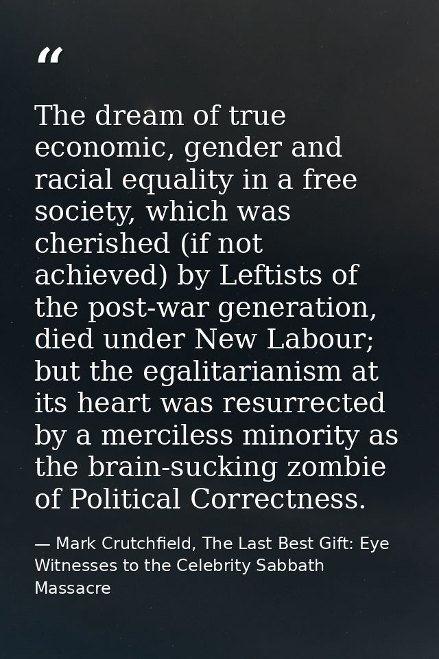 The dream of true economic, gender and racial equality in a free society, which was cherished (if not achieved) by Lefti — Mark Crutchfield, The Last Best Gift: Eye Witnesses to the Celebrity Sabbath Massacre