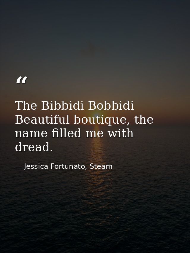 The Bibbidi Bobbidi Beautiful boutique, the name filled me with dread. — Jessica Fortunato, Steam