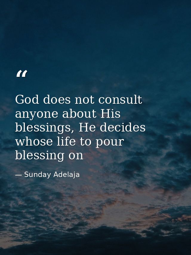 God does not consult anyone about His blessings, He decides whose life to pour blessing on — Sunday Adelaja