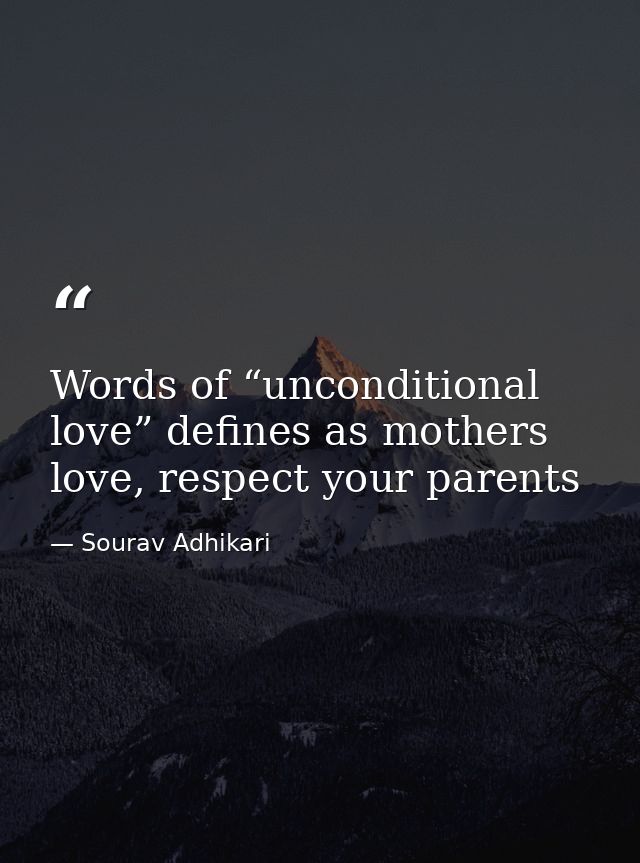 Words of “unconditional love” defines as mothers love, respect your parents — Sourav Adhikari