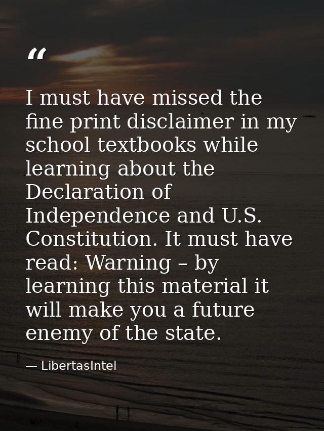 I must have missed the fine print disclaimer in my school textbooks while learning about the Declaration of Independence — LibertasIntel