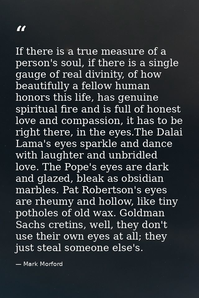 If there is a true measure of a person's soul, if there is a single gauge of real divinity, of how beautifully a fellow  — Mark Morford