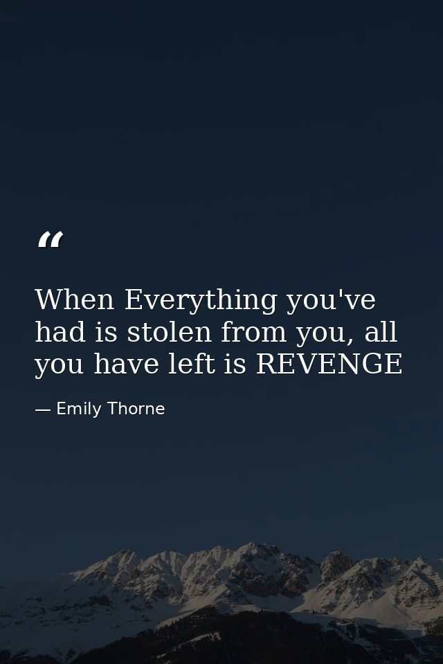 When Everything you've had is stolen from you, all you have left is REVENGE — Emily Thorne