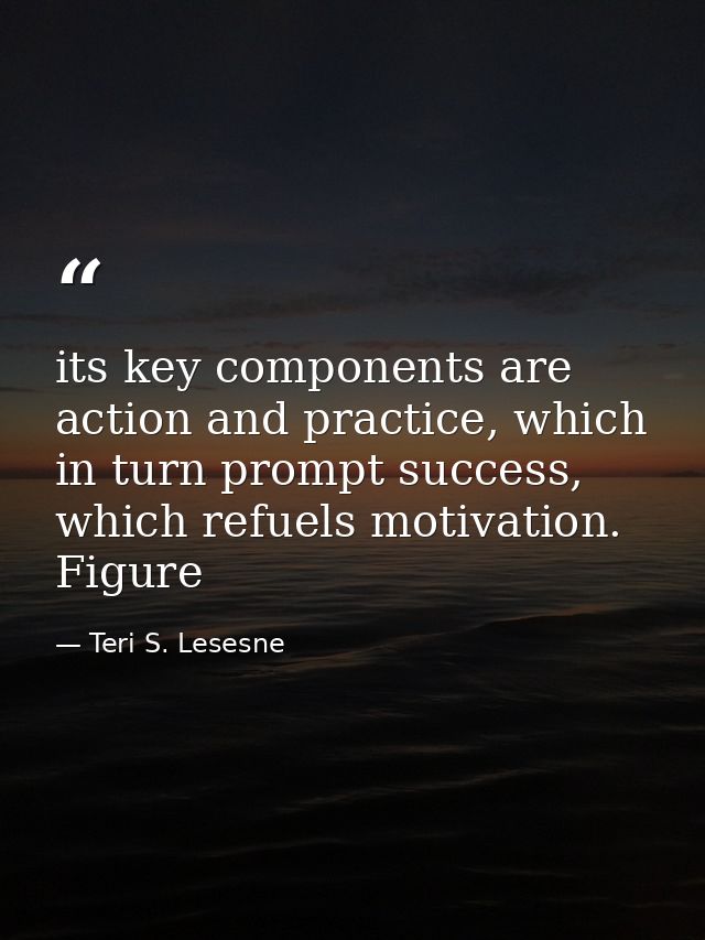 its key components are action and practice, which in turn prompt success, which refuels motivation. Figure — Teri S. Lesesne