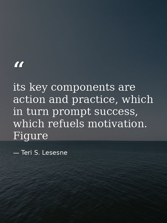 its key components are action and practice, which in turn prompt success, which refuels motivation. Figure — Teri S. Lesesne