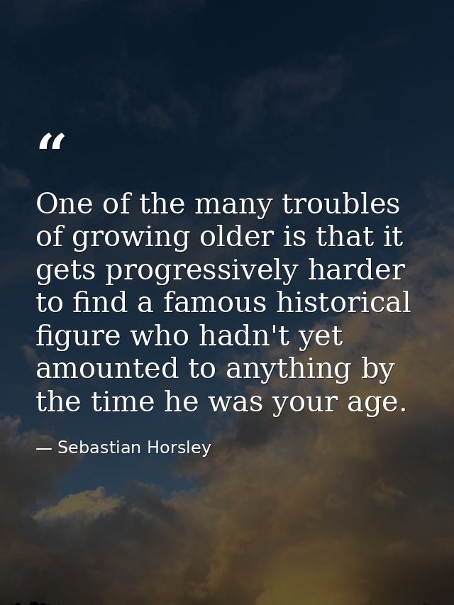 One of the many troubles of growing older is that it gets progressively harder to find a famous historical figure who ha — Sebastian Horsley