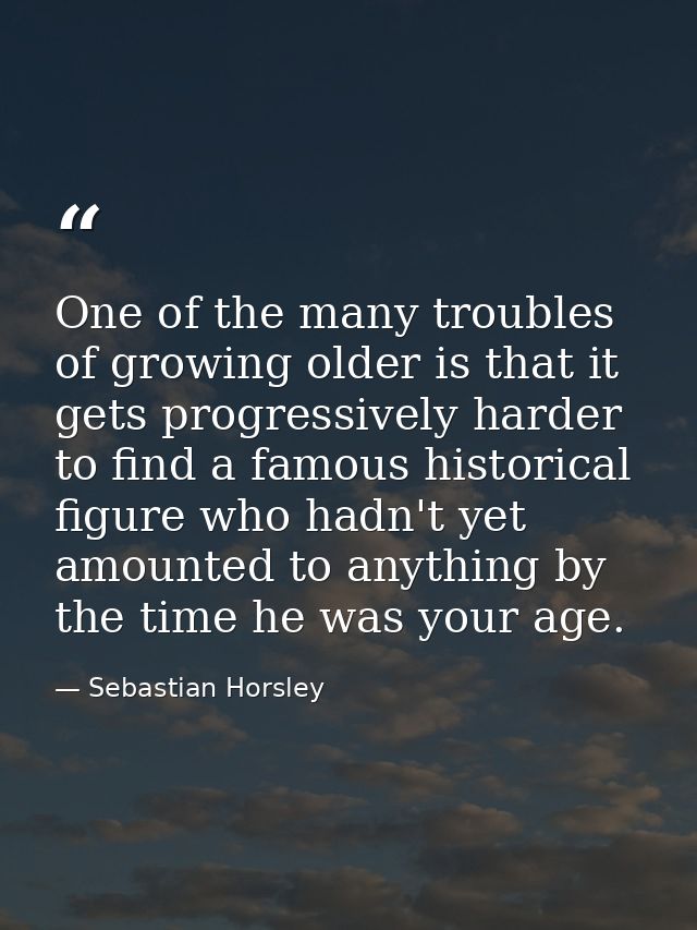 One of the many troubles of growing older is that it gets progressively harder to find a famous historical figure who ha — Sebastian Horsley