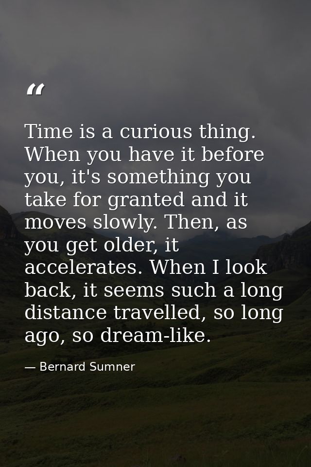 Time is a curious thing. When you have it before you, it's something you take for granted and it moves slowly. Then, as  — Bernard Sumner