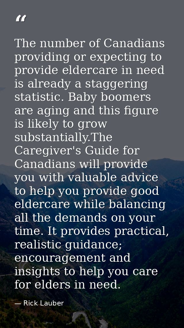 The number of Canadians providing or expecting to provide eldercare in need is already a staggering statistic. Baby boom — Rick Lauber