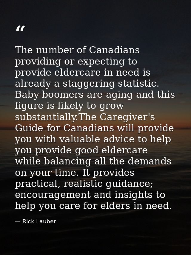 The number of Canadians providing or expecting to provide eldercare in need is already a staggering statistic. Baby boom — Rick Lauber