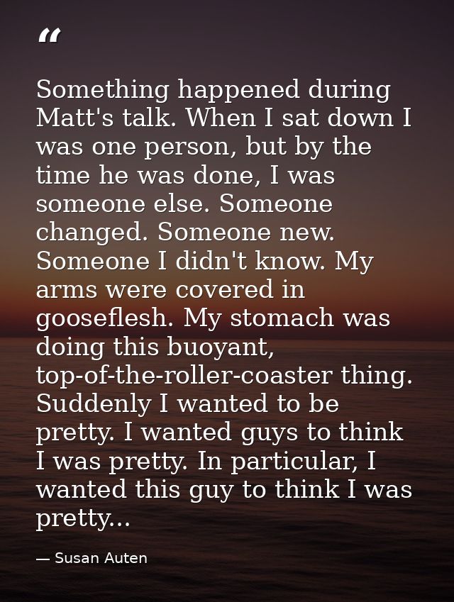 Something happened during Matt's talk. When I sat down I was one person, but by the time he was done, I was someone else — Susan Auten