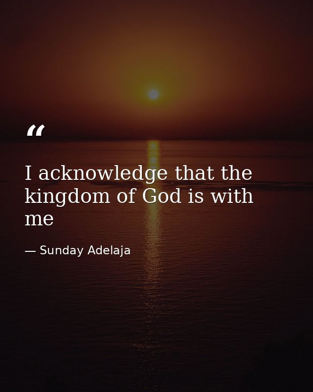 I acknowledge that the kingdom of God is with me — Sunday Adelaja