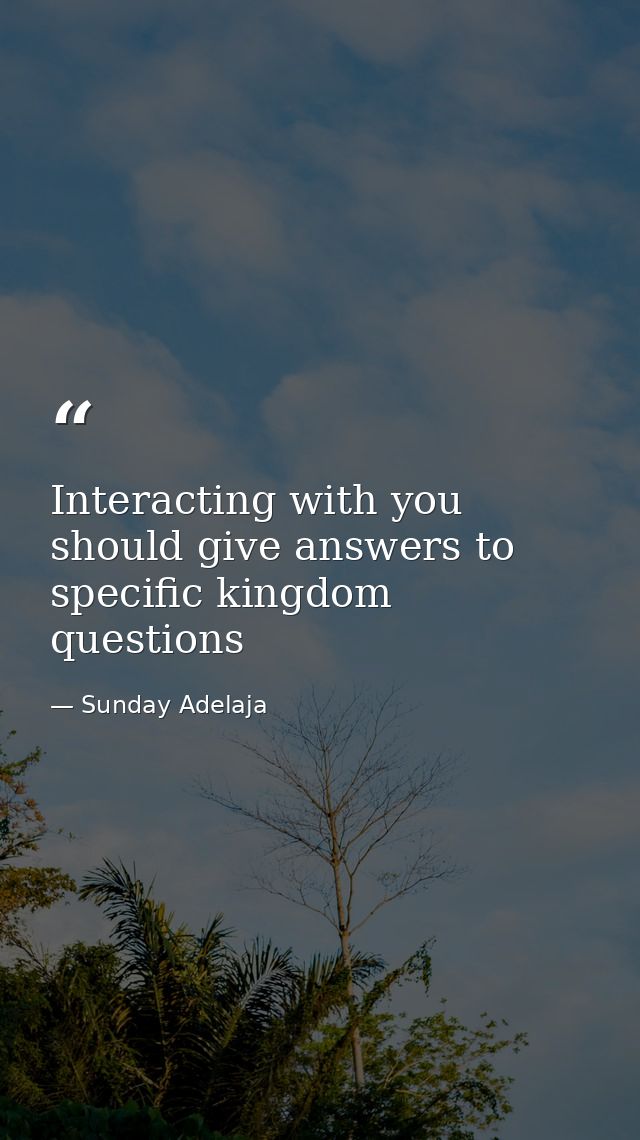 Interacting with you should give answers to specific kingdom questions — Sunday Adelaja